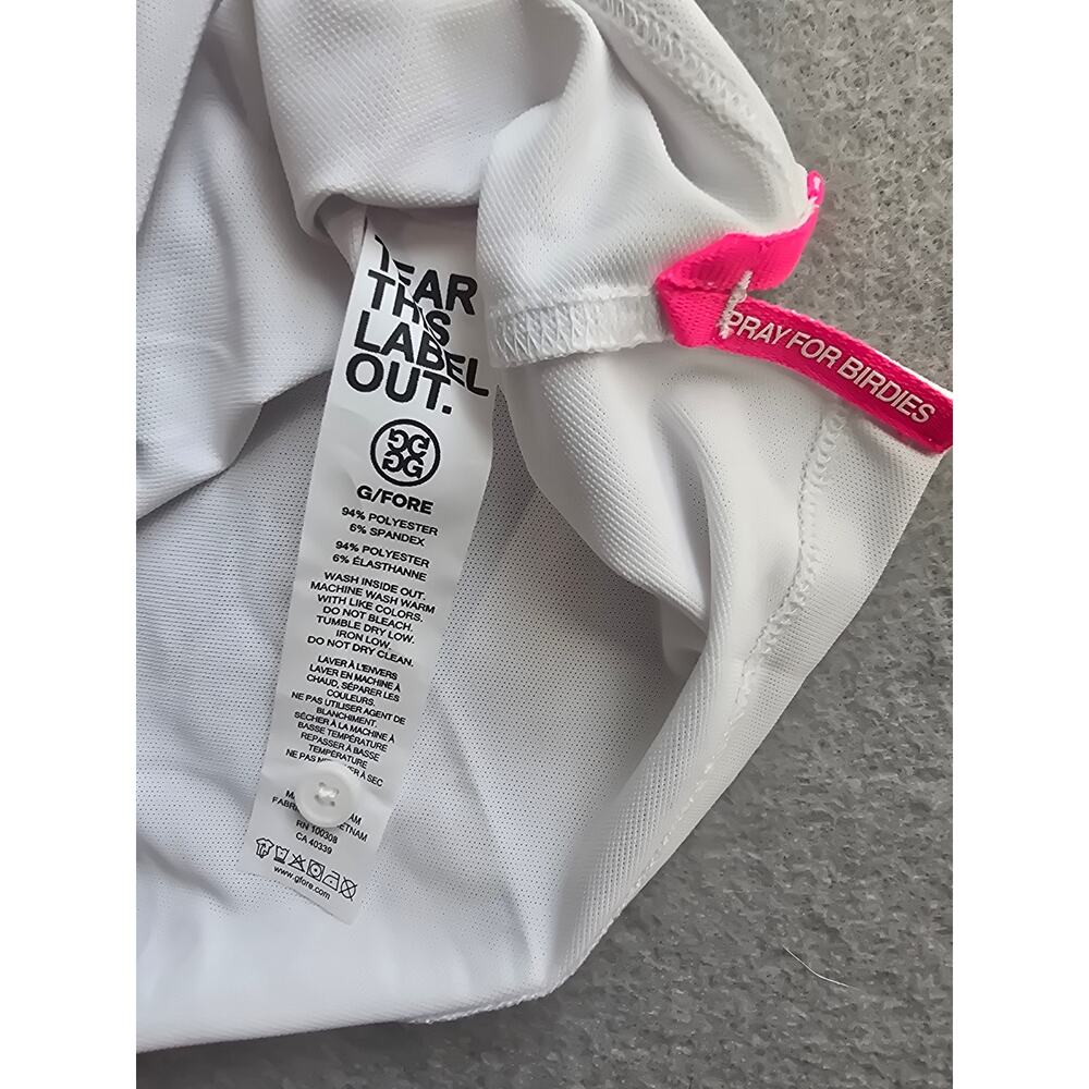 G/FORE Polo XXL White NWT $115 Luxury Golf Performance Shirt Stretch Dadcore - Picture 5 of 10
